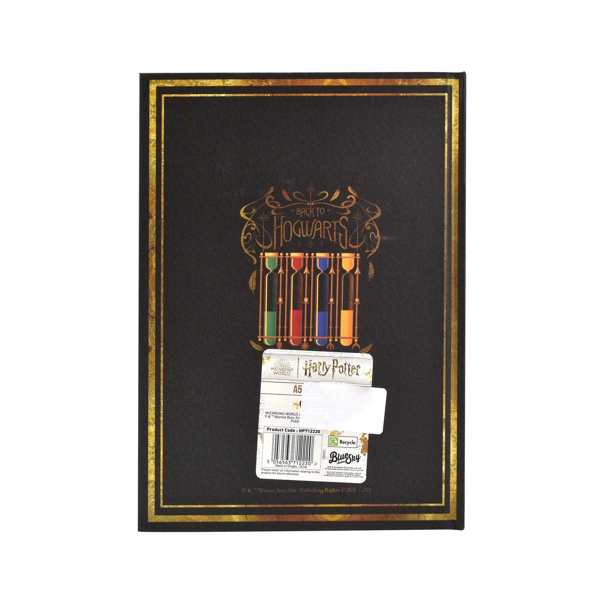 BLUE SKY HARRY POTTER A5 CASEBOUND BELEŽKA - ČRNA - COLOURFUL CREST 5056563712220