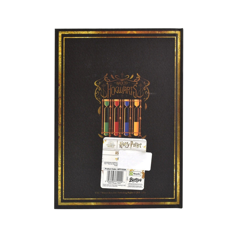 BLUE SKY HARRY POTTER A5 CASEBOUND BELEŽKA - ČRNA - COLOURFUL CREST 5056563712220