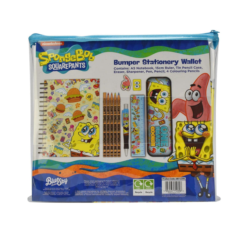 BLUE SKY SPONGE BOB BUMPER PISARNIŠKI SET 5056563712398