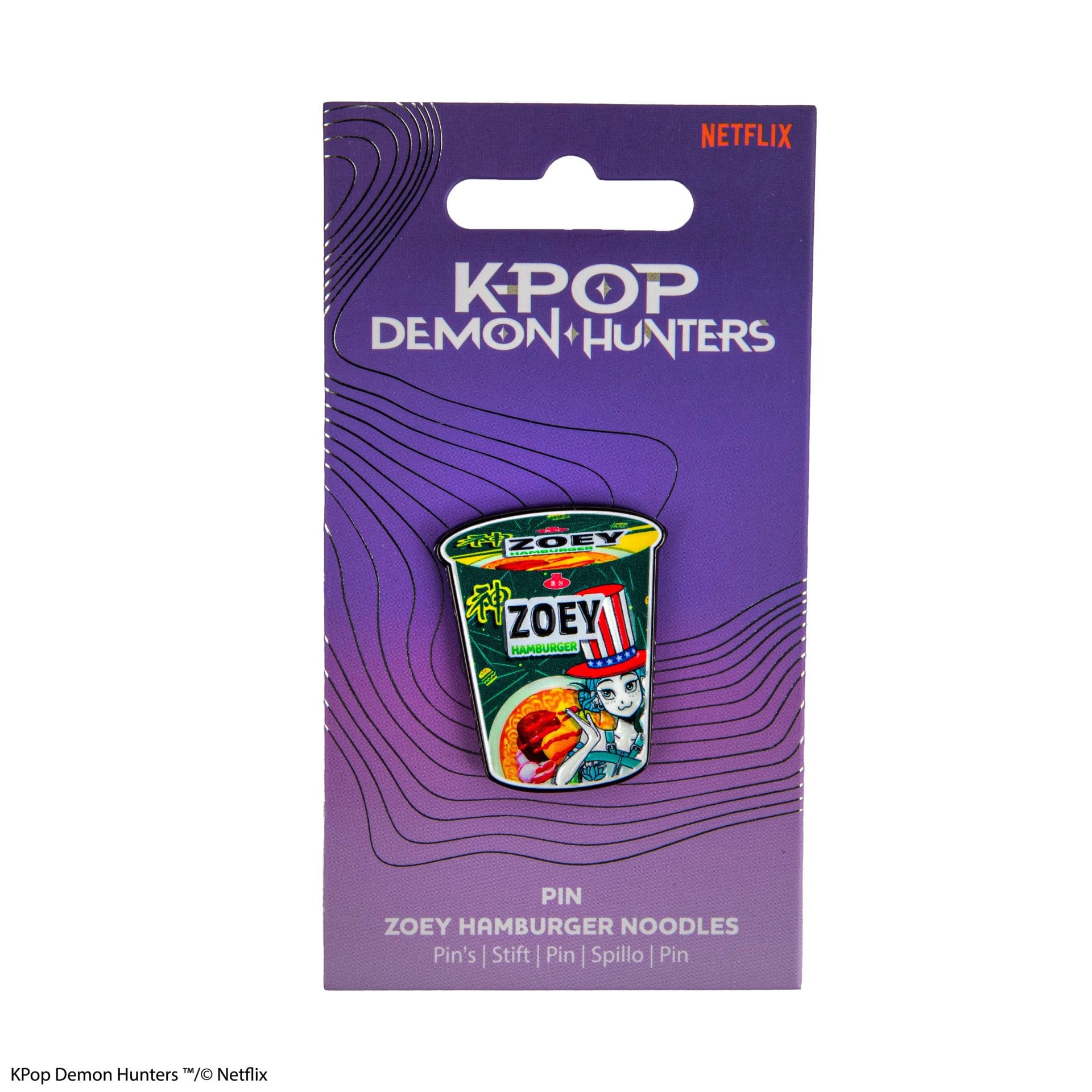 CINEREPLICAS: KPOP DEMON HUNTERS - PIN - ZOEY HAMBURGER NOODLES priponka 4895205625396
