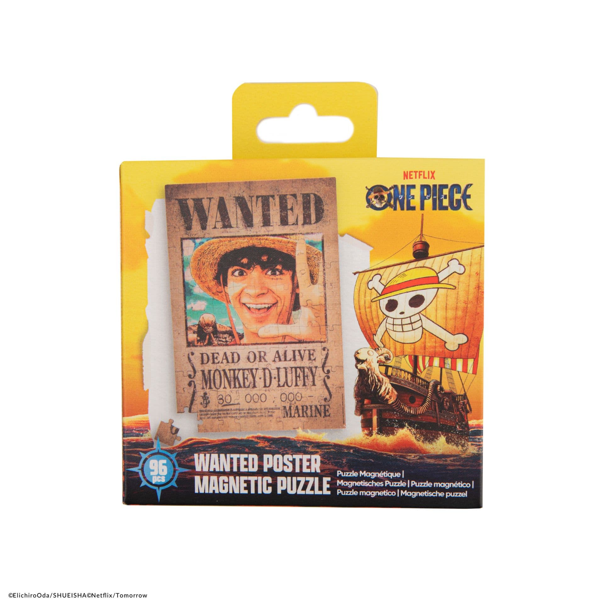 CINEREPLICAS: ONE PIECE - MAGNETIC PUZZLE - WANTED LUFFY IN A4 sestavljanka 4895205618770