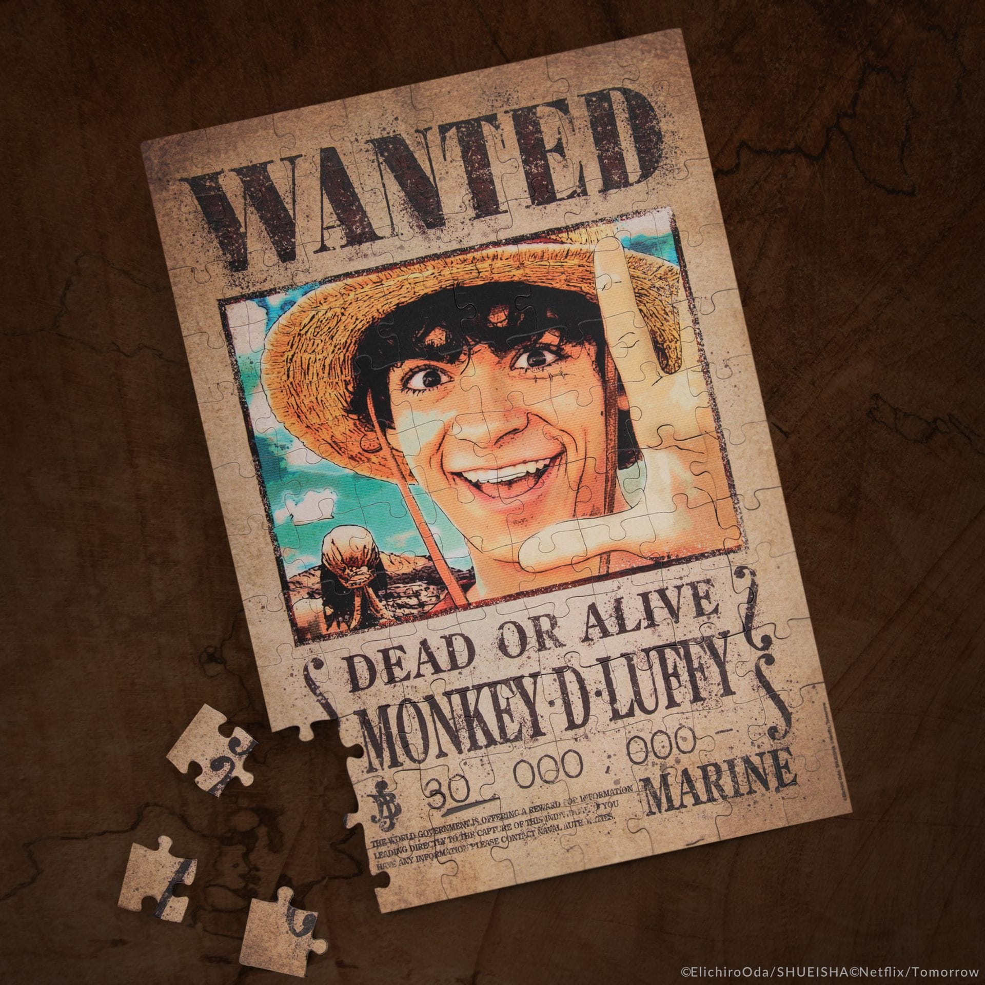 CINEREPLICAS: ONE PIECE - MAGNETIC PUZZLE - WANTED LUFFY IN A4 sestavljanka 4895205618770