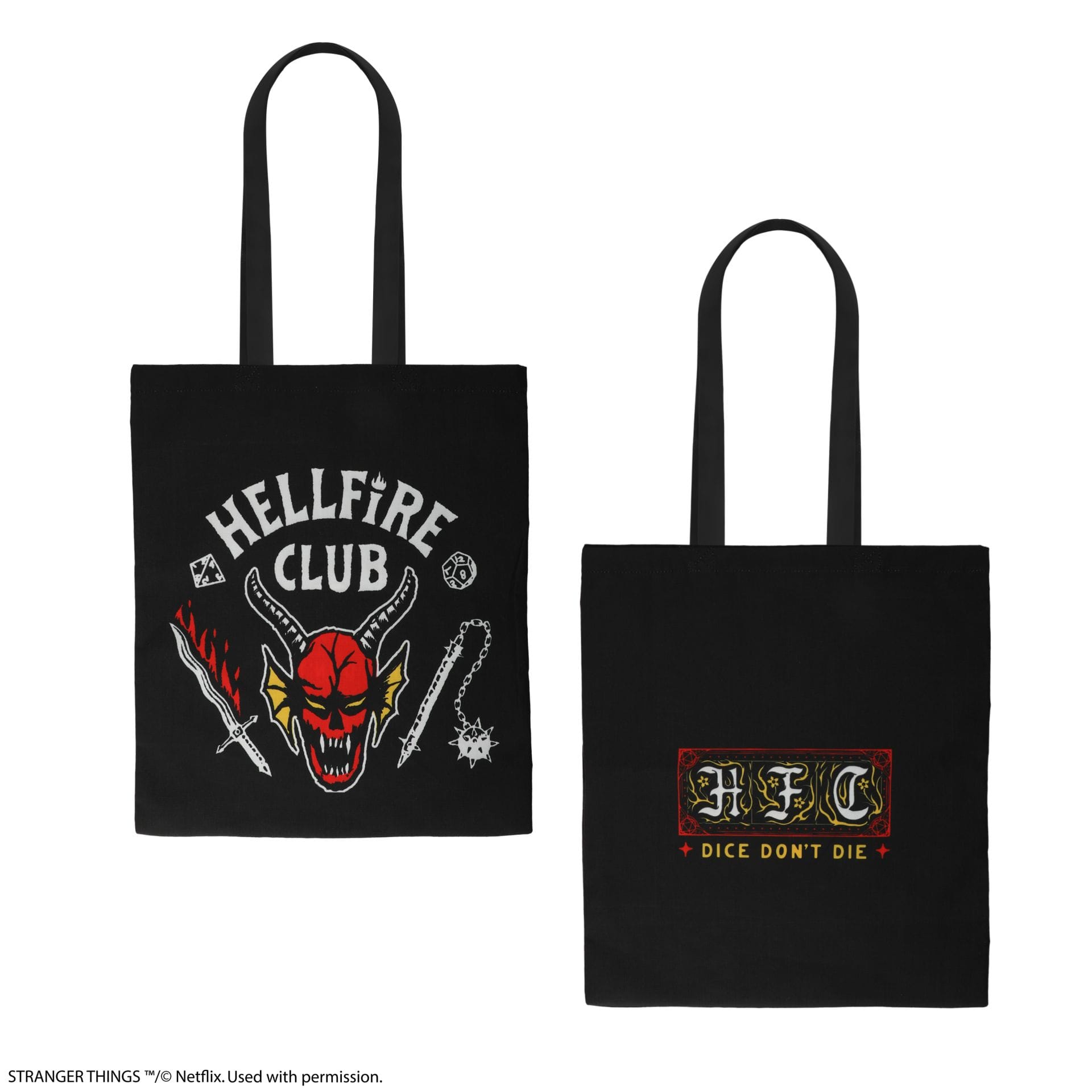 CINEREPLICAS: STRANGER THINGS - TOTE BAG - HELLFIRE CLUB torbica 4895205617926