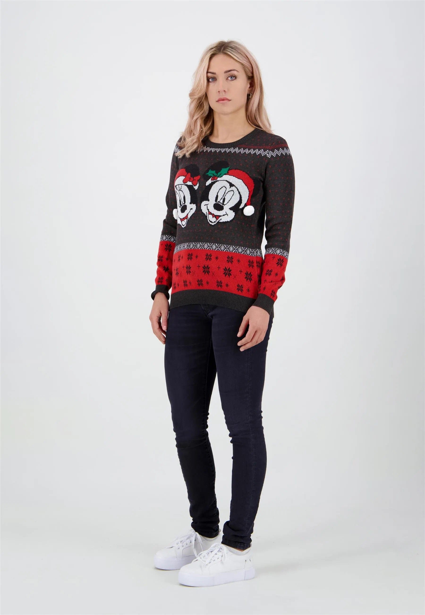 DIFUZED DISNEY - MICKEY & MINNIE CHRISTMAS ŽENSKI PULOVER - XS 8718526254457