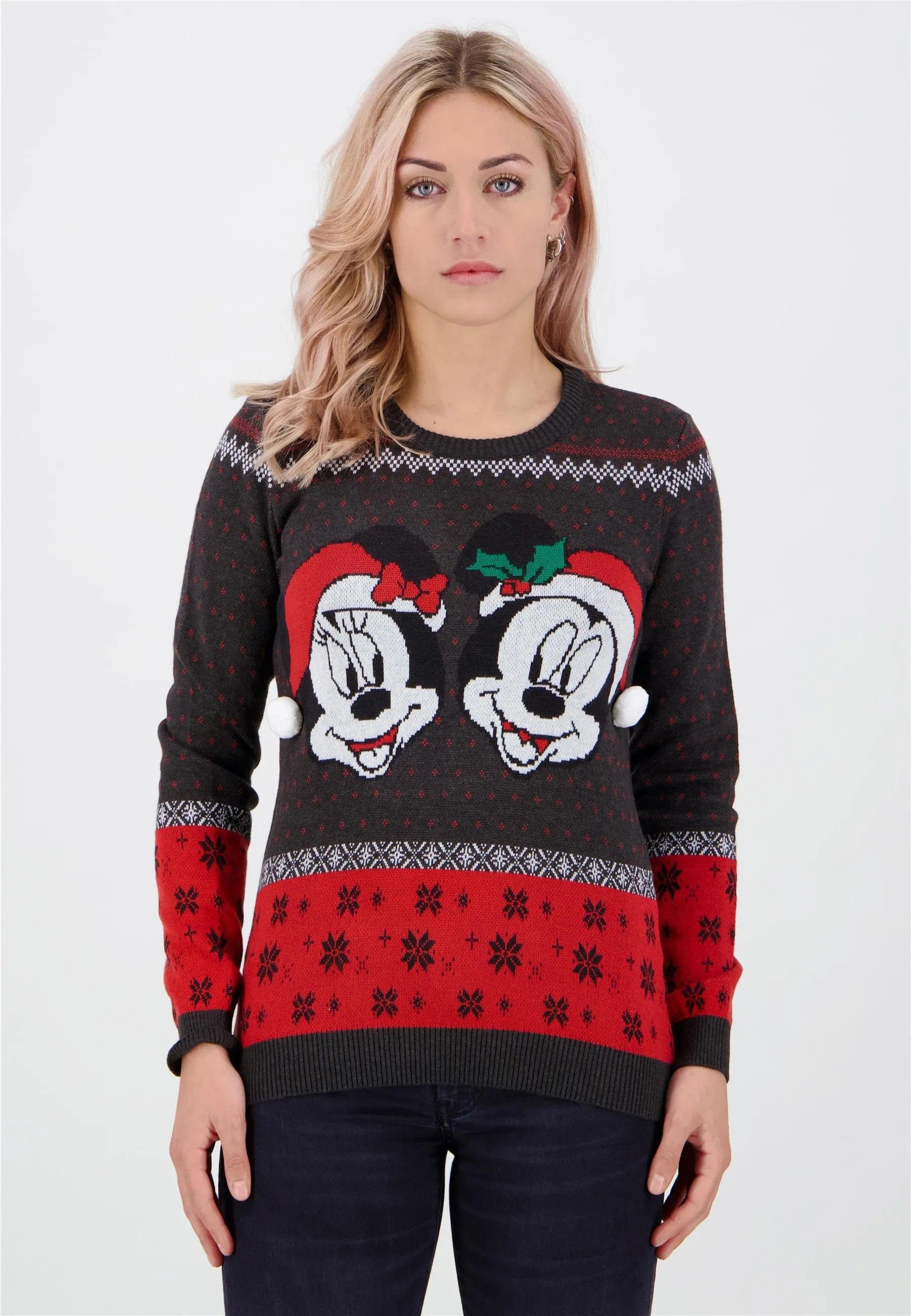 DIFUZED DISNEY - MICKEY & MINNIE CHRISTMAS ŽENSKI PULOVER - XS 8718526254457