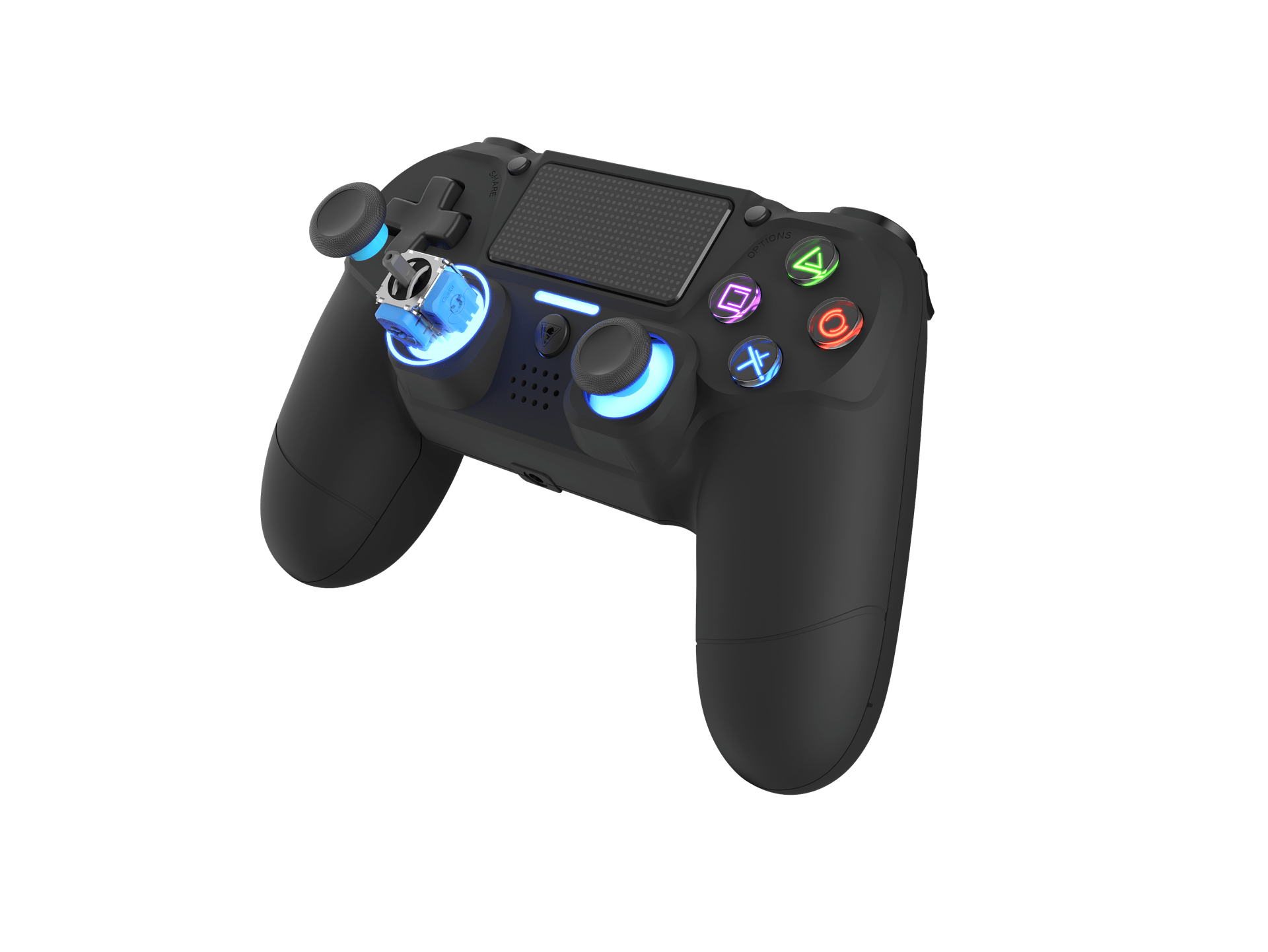 DRAGONSHOCK MIZAR BREZŽIČNI KONTROLER V2 ZA PS4, PC, MOBILE- ČRNE BARVE 5425025595235
