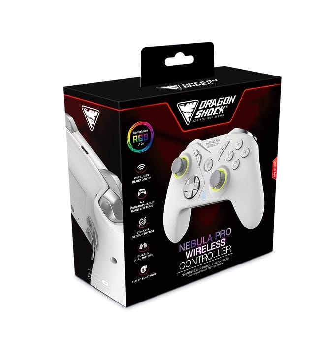 DRAGONSHOCK NEBULA PRO BREZŽIČNI KONTROLER ZA SWITCH - BELE BARVE 5425025593897