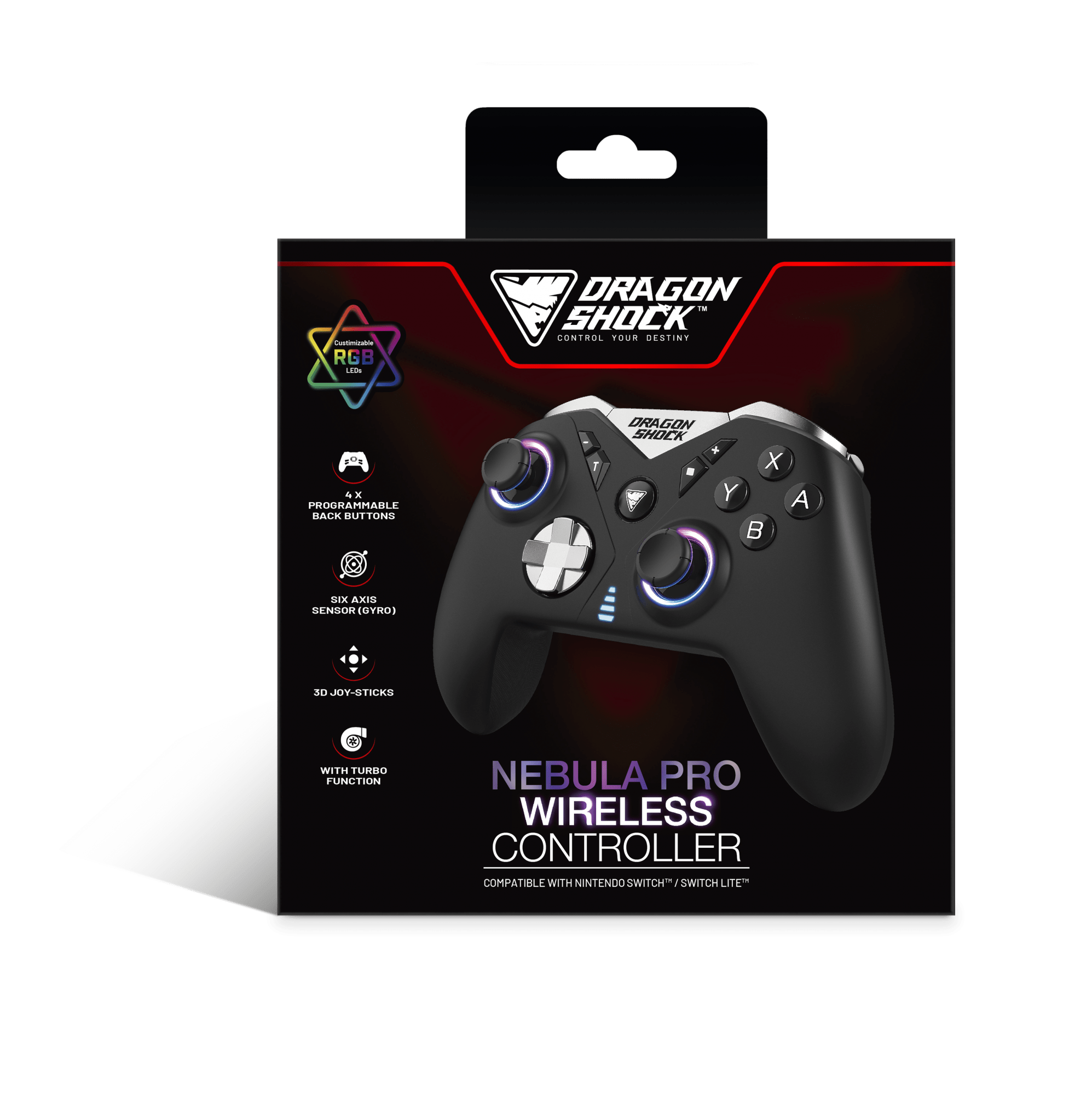 DRAGONSHOCK NEBULA PRO BREZŽIČNI KONTROLER ZA SWITCH - ČRNE BARVE 5425025592937