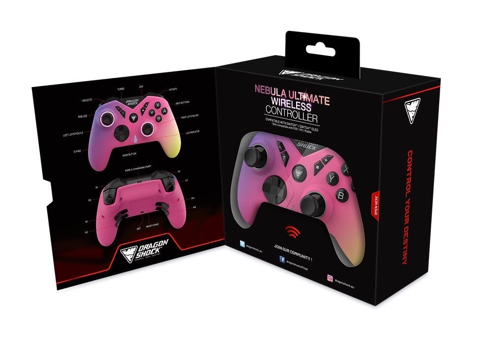 DRAGONSHOCK NEBULA ULTIMATE PRO BREZŽIČNI KONTROLER ZA SWITCH/PS3/PC/ANDROID - CANDY 5425025593903