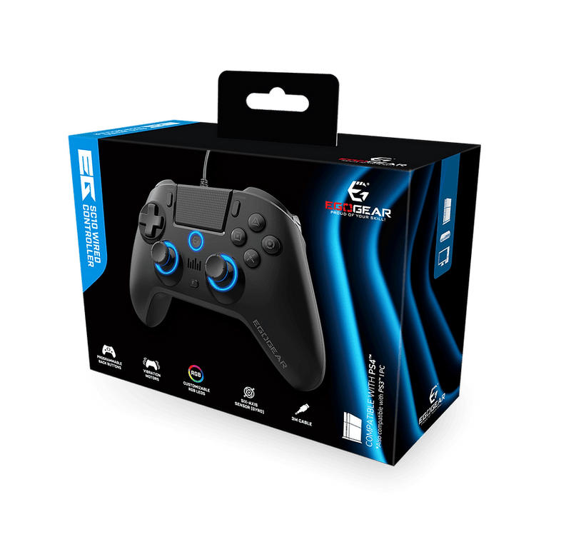 EGOGEAR SC10 RGB KONTROLER ZA PS4, PC, PS3 - ČRNE BARVE 5425025592319