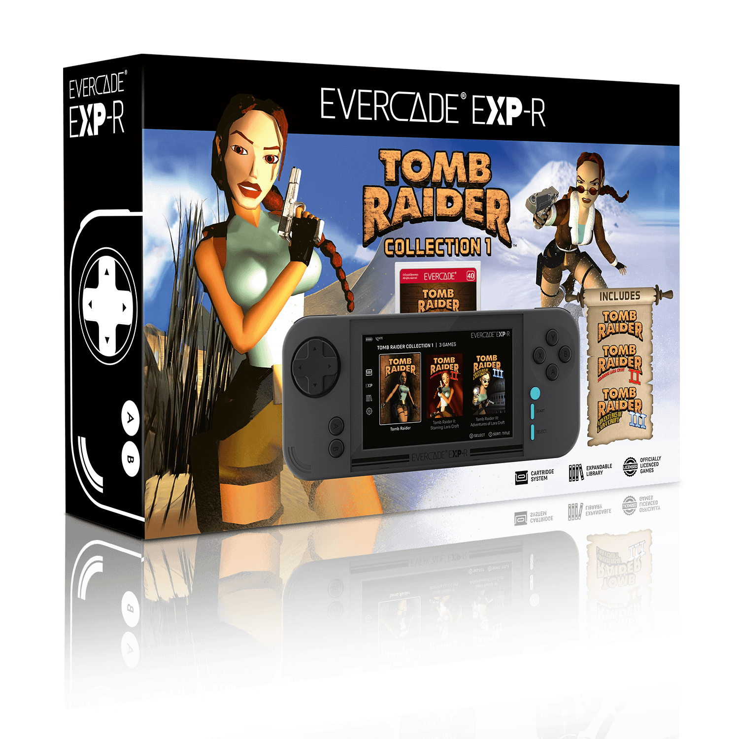 EVERCADE EXP-R KONZOLA Z IGRO TOMB RAIDER COLLECTION 1 5060990240577