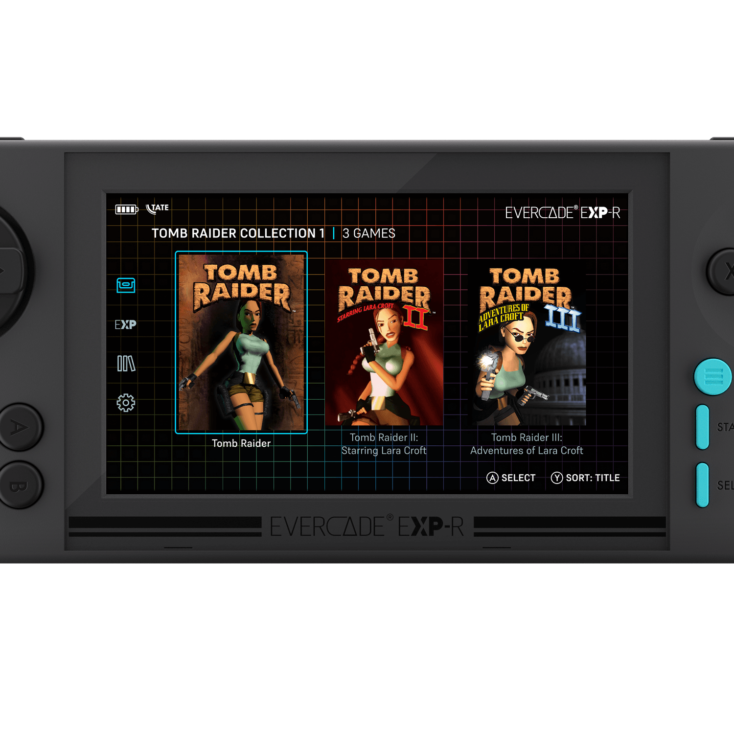 EVERCADE EXP-R KONZOLA Z IGRO TOMB RAIDER COLLECTION 1 5060990240577