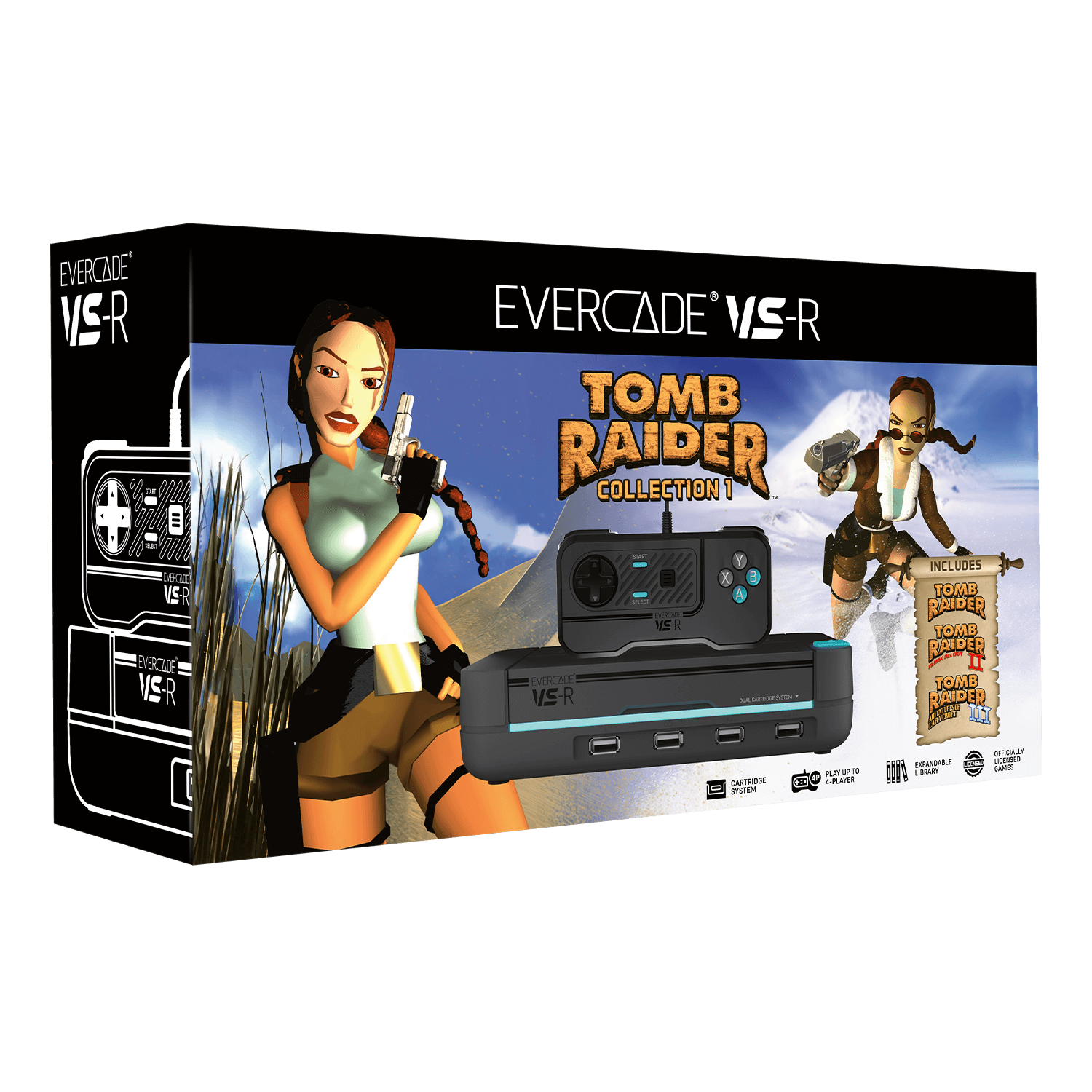 EVERCADE VS-R KONZOLA Z IGRO TOMB RAIDER COLLECTION 1 5060990240591