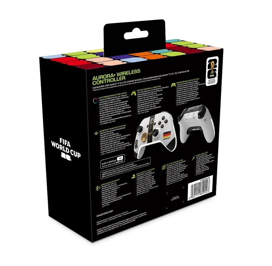 FIFA WORLDCUP 26 - AURORA+ BREZŽIČNI KONTROLER ZA SWITCH 1 & 2/PC/MOBILE - GERMANY 5061111810143