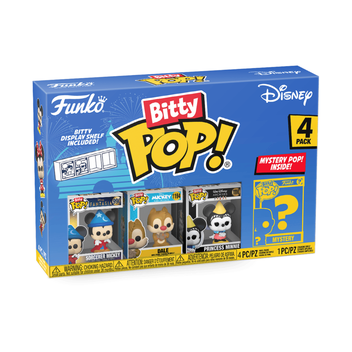 FUNKO BITTY POP: DISNEY - SORCERER MICKEY 4PK 889698713214
