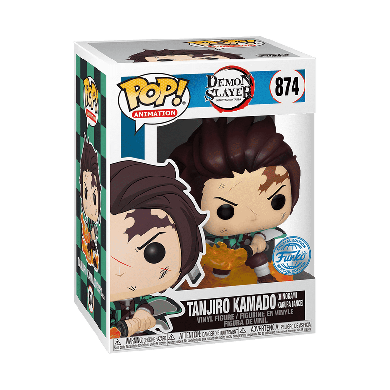 FUNKO POP ANIMATION: DEMON SLAYER - TANJIRO KAMADO (GLOW)(CHASE) 889698522656