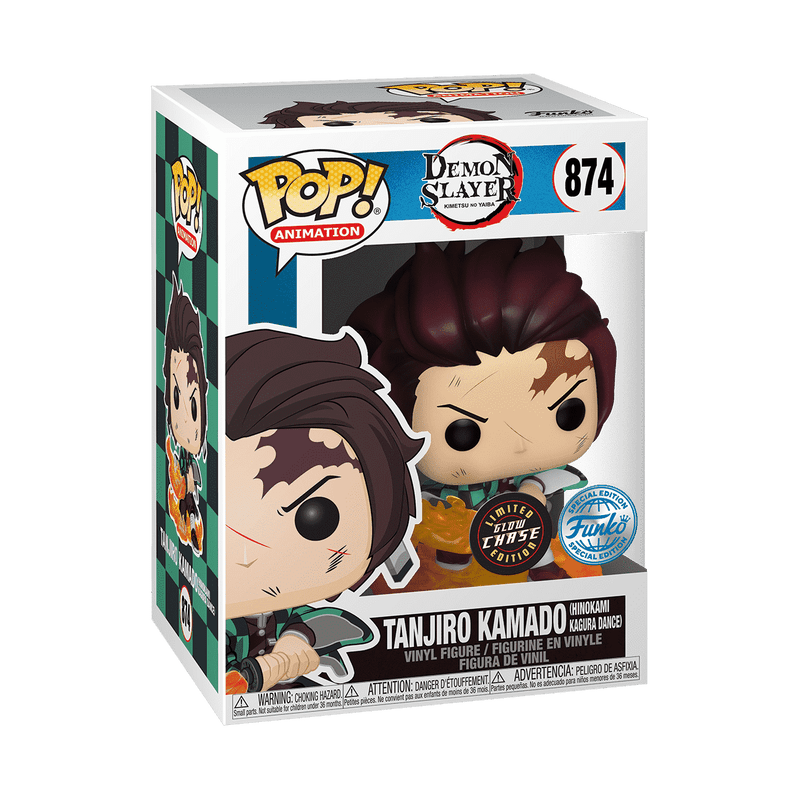 FUNKO POP ANIMATION: DEMON SLAYER - TANJIRO KAMADO (GLOW)(CHASE) 889698522656