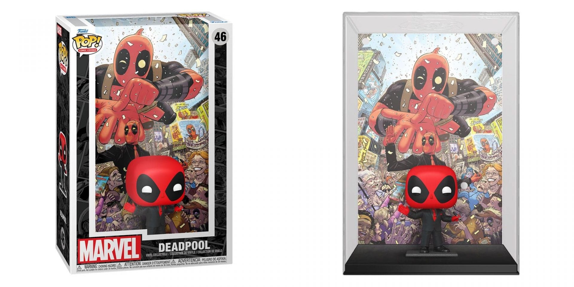 FUNKO POP COMIC COVER: MARVEL - DEADPOOL IN BLACK SUIT 889698760850