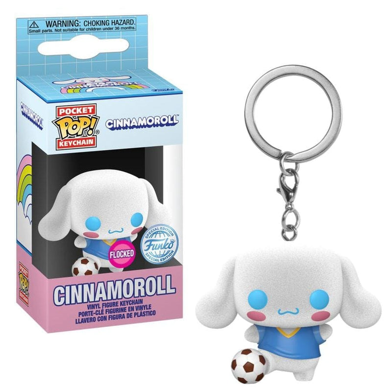 FUNKO POP KEYCHAIN: SANRIO - CINNAMOROLL SOCCER BALL FLOCKED obesek 889698821452
