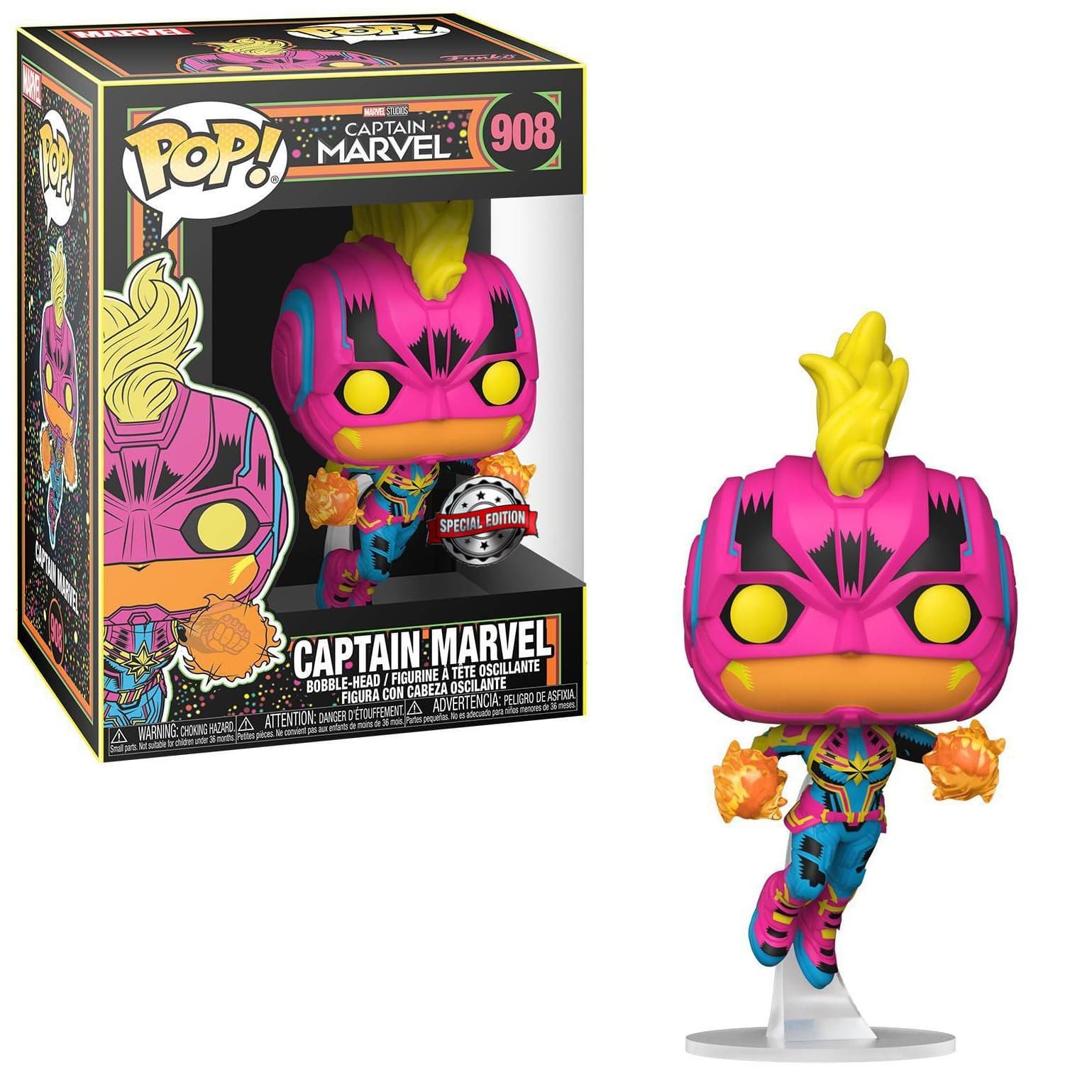 FUNKO POP: MARVEL - CAPTAIN MARVEL - CAPTAIN MARVEL BLACKLIGHT (EXCL.) 889698552134