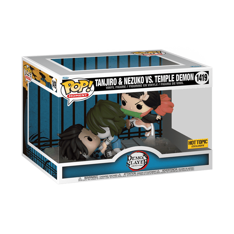 FUNKO POP MOMENTS: DEMON SLAYER - TANJIRO & NEZUKO VS. TEMPLE DEMON 889698739849
