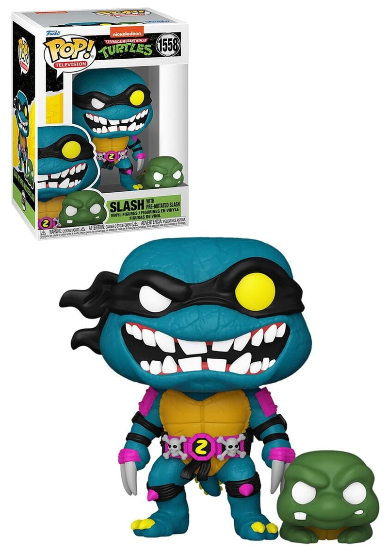 FUNKO POP MOVIES: TEENAGE MUTANT NINJA TURTLES - SLASH & PRE-MUTATED SLASH 889698780483