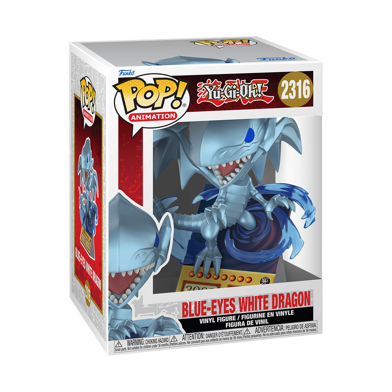 FUNKO POP PREMIUM: YU-GI-OH! - BLUE-EYES WHITE DRAGON (CARD) 889698866088