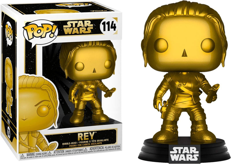 FUNKO POP: STAR WARS - REY (CHROME - MATT GOLD)(EXCL.) 889698430210