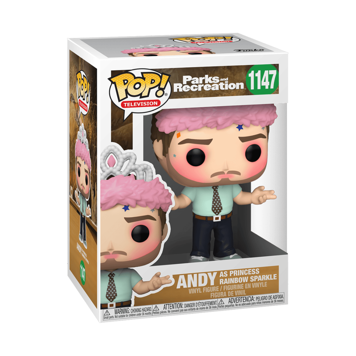 FUNKO POP TV: PARKS & REC - ANDY AS PRINCESS RAINBOW SPARKLE 889698561662