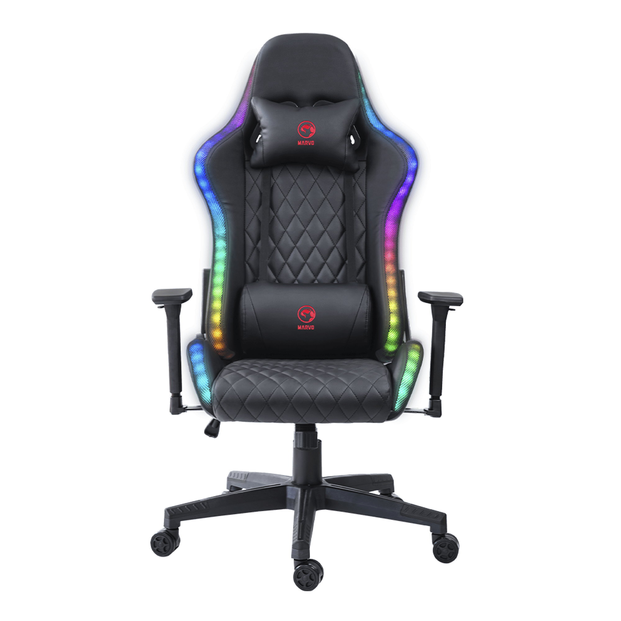 GAMING STOL - MARVO CH-35BK RGB ČRNE BARVE 6932391926970
