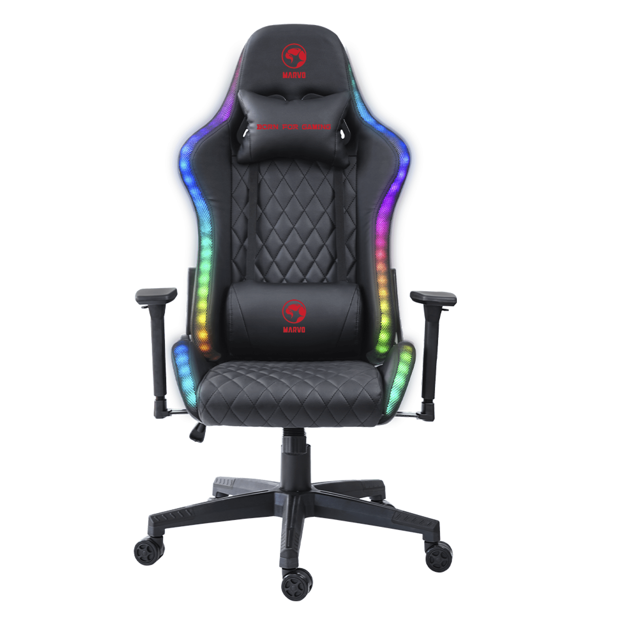 GAMING STOL - MARVO CH-35BK RGB ČRNE BARVE 6932391926970