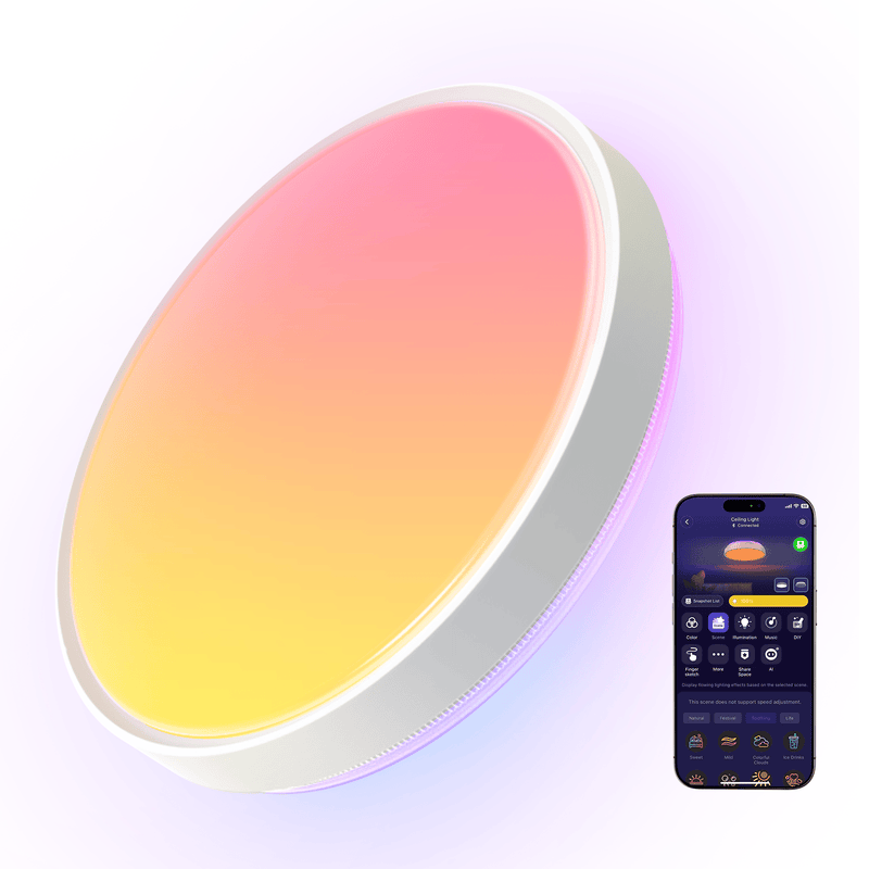 GOVEE 15INCH RGBICWW + RGBICWW pametna okrogla stropna svetilka 6974316995937