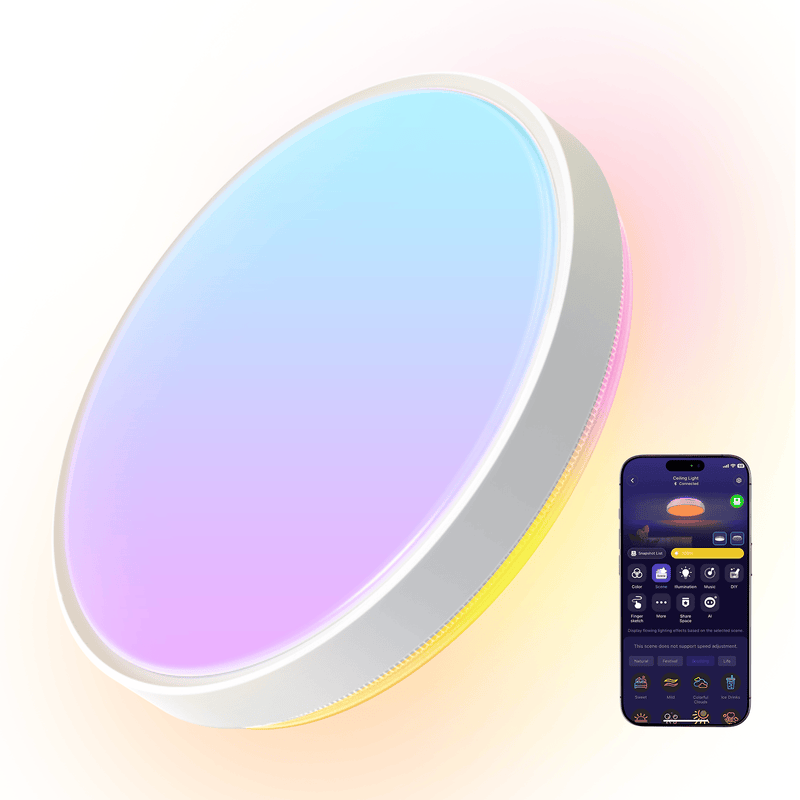 GOVEE 15INCH RGBICWW + RGBICWW pametna okrogla stropna svetilka 6974316995937