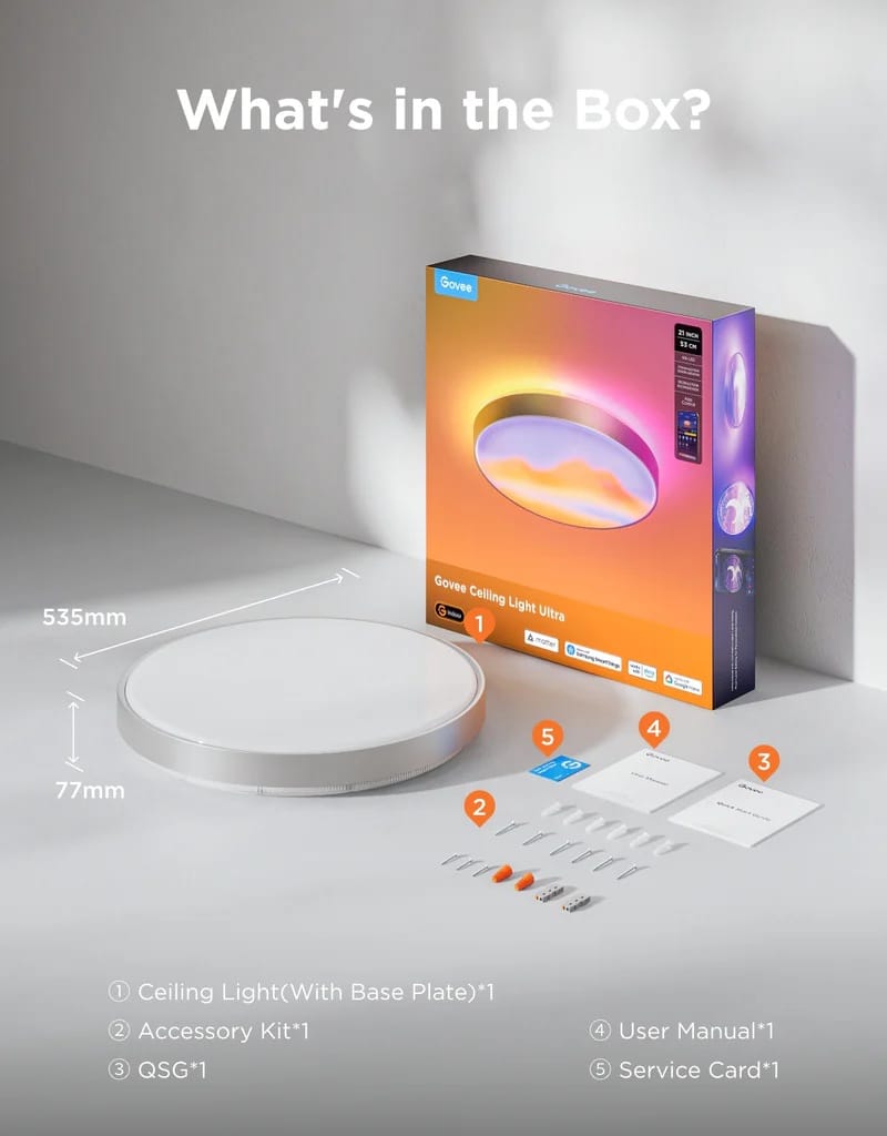 GOVEE 21INCH SMART CEILING LIGHT ULTRA 53cm 6974316990048