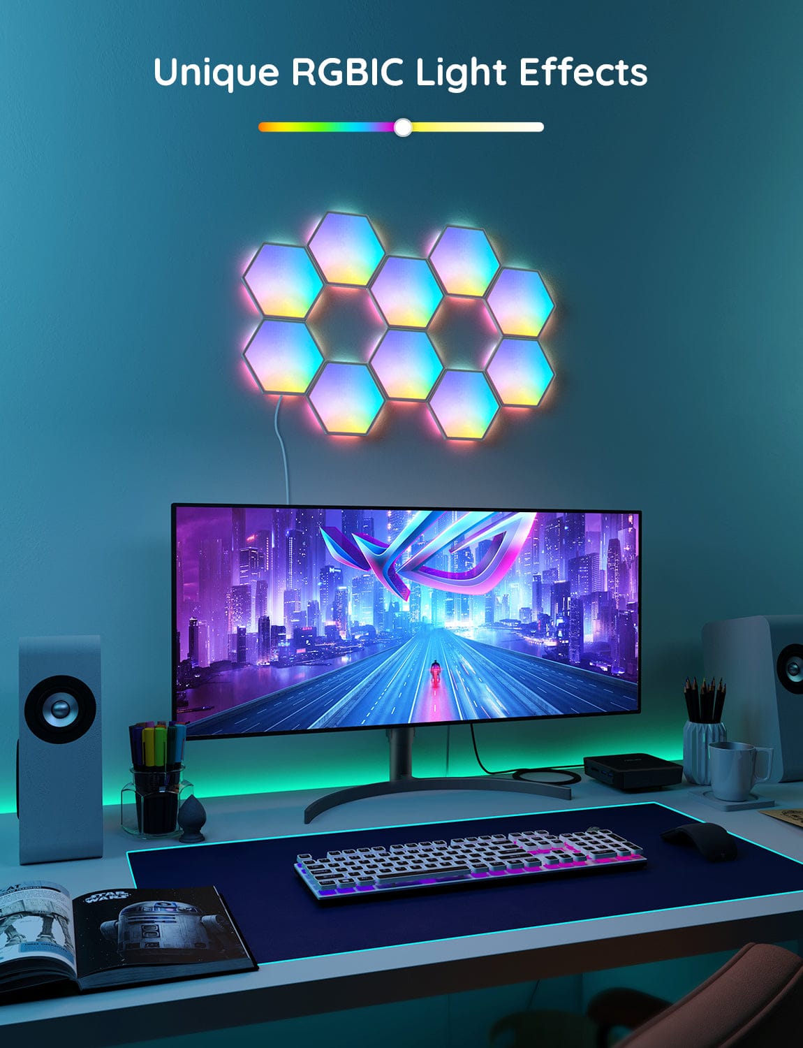 GOVEE GLIDE HEXA LIGHT PANELS - 10 PACK - POŠKODOVANA EMBALAŽA 3200000006058