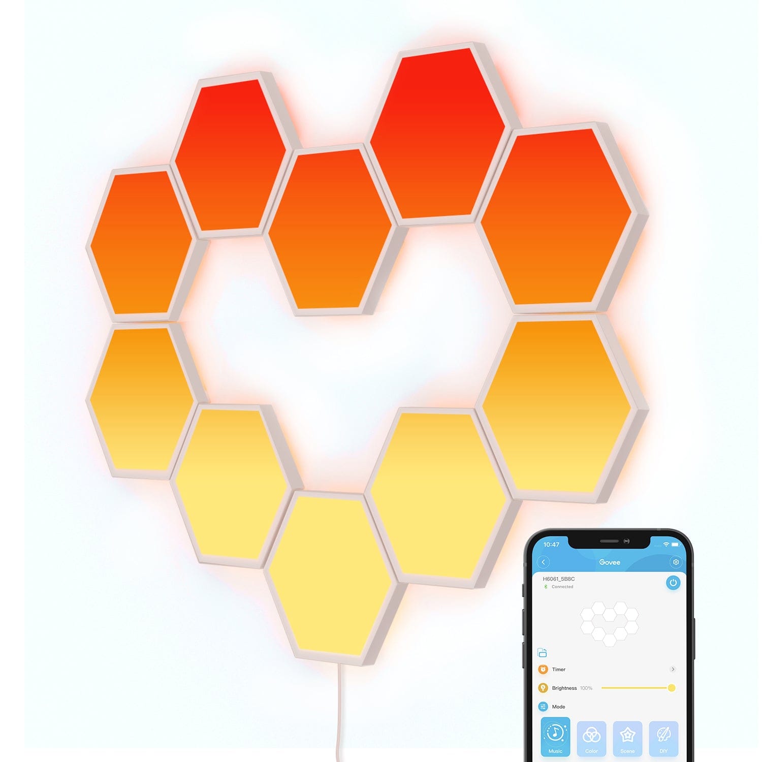GOVEE GLIDE HEXA LIGHT PANELS - 10 PACK - POŠKODOVANA EMBALAŽA 3200000006058