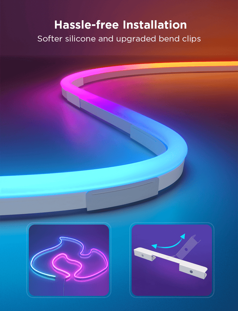 GOVEE NEON ROPE LIGHT 2 sponke bele 5 kosov 6974316999393