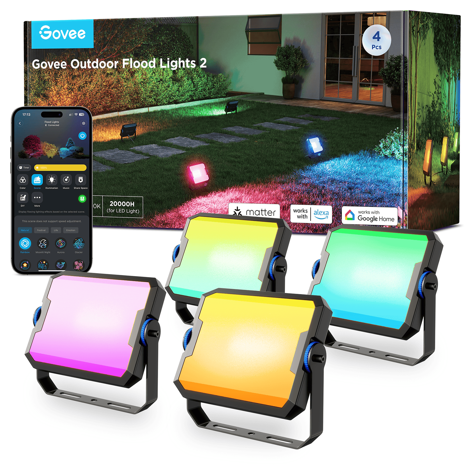 GOVEE OUTDOOR FLOOD LIGHTS 6974316990550