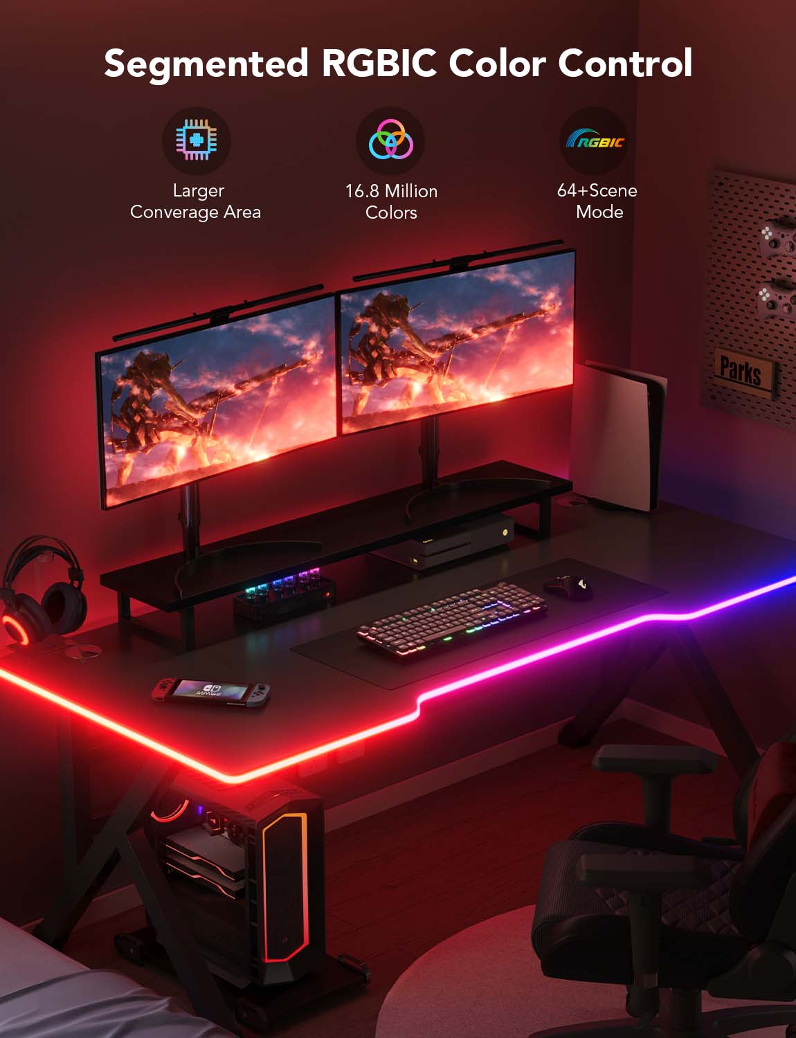 GOVEE RGBIC LED NEON svetlobni trak za dekoracijo mize - 3M 6974316993599