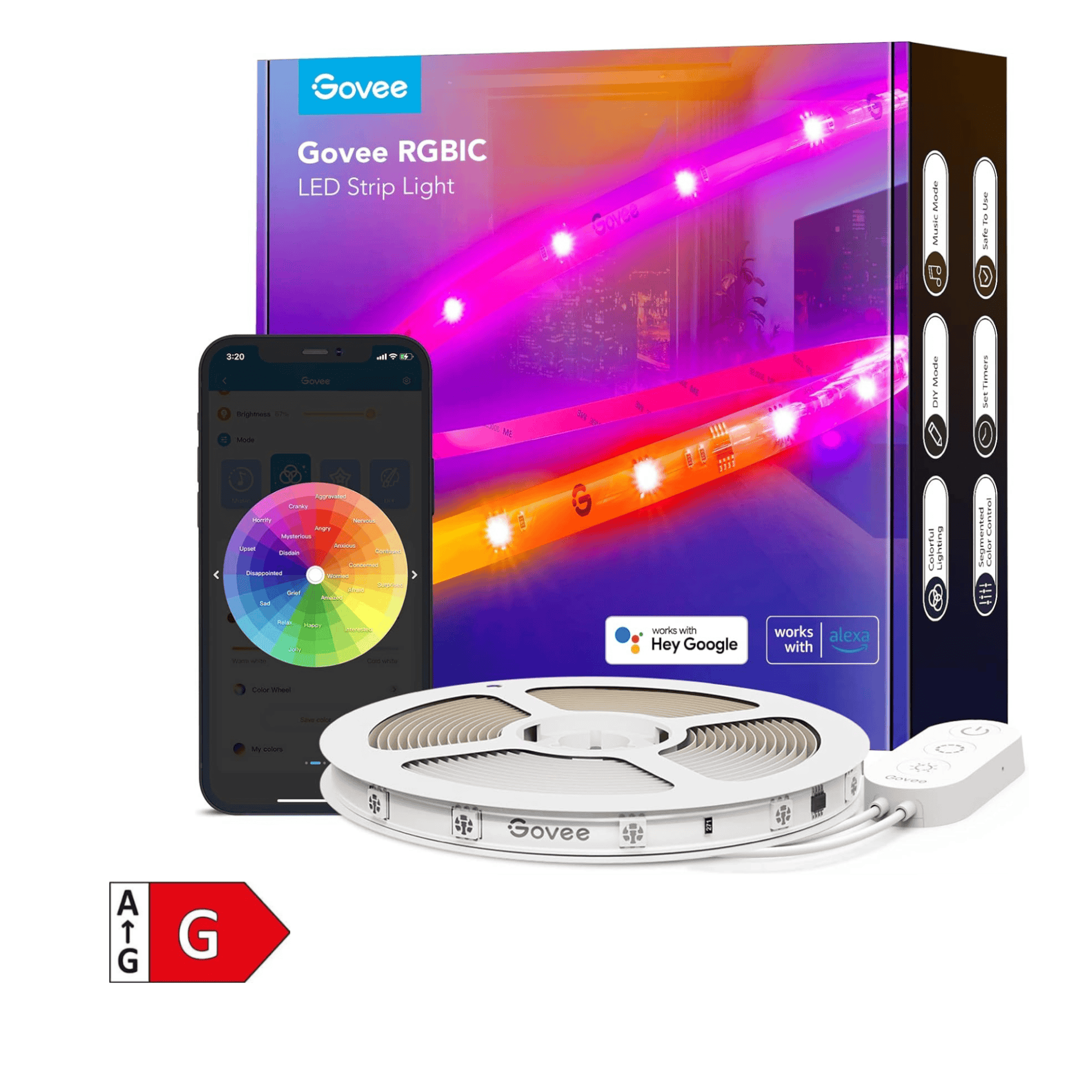 GOVEE RGBIC LED trak z zaščitnim premazom 5 M 6974316990970