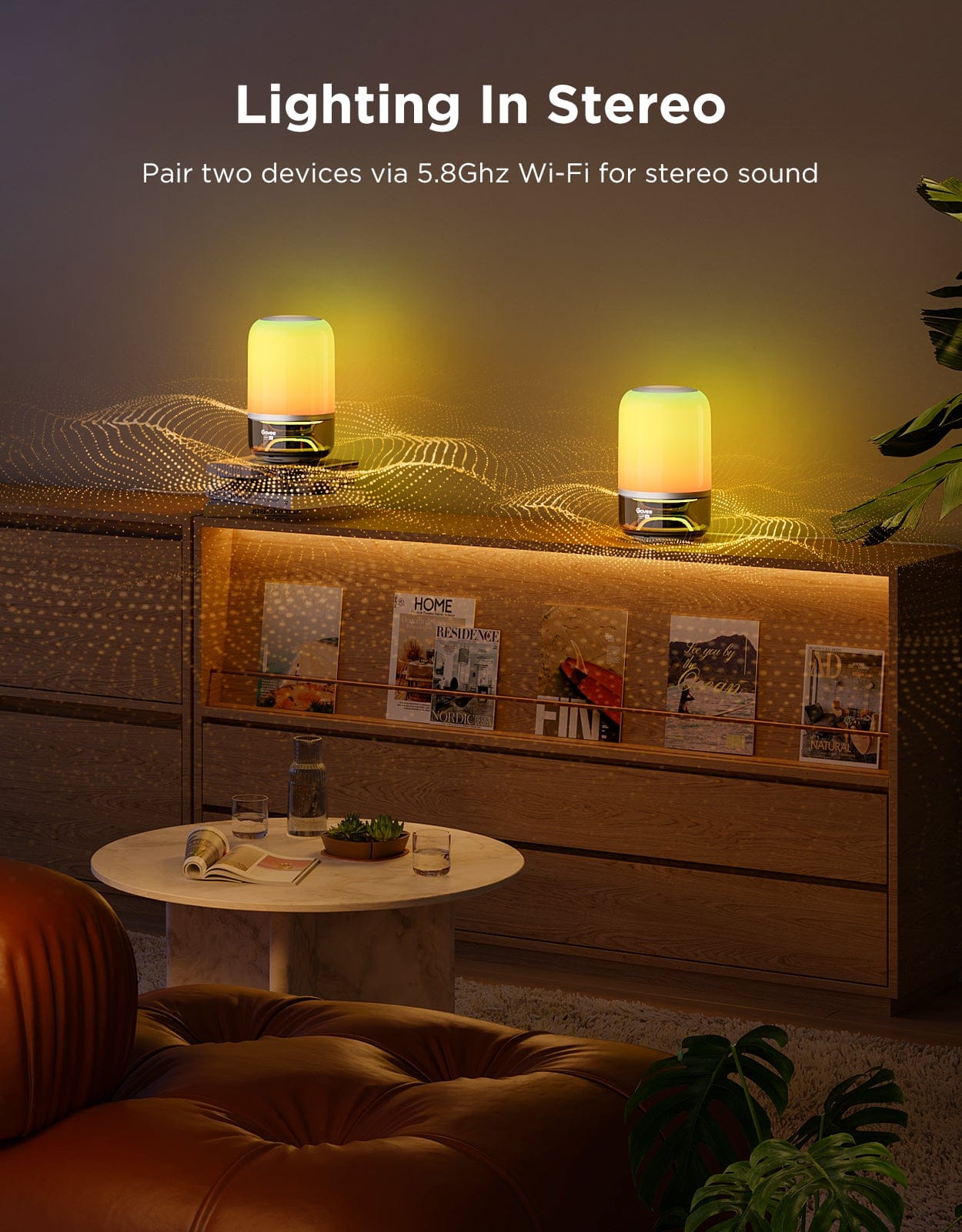 GOVEE RGBICWW namizna svetilka 2 PRO z zvočnikom SOUND BY JBL 6974316990246