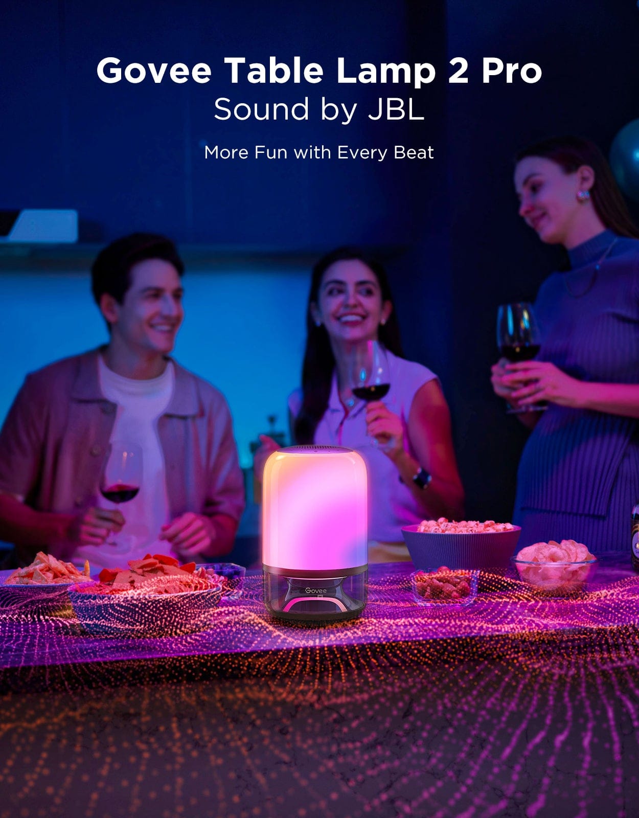 GOVEE RGBICWW namizna svetilka 2 PRO z zvočnikom SOUND BY JBL 6974316990246
