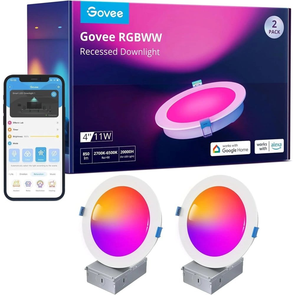 GOVEE RGBWW RECESSED DOWNLIGHT 2-PACK 6974316995043