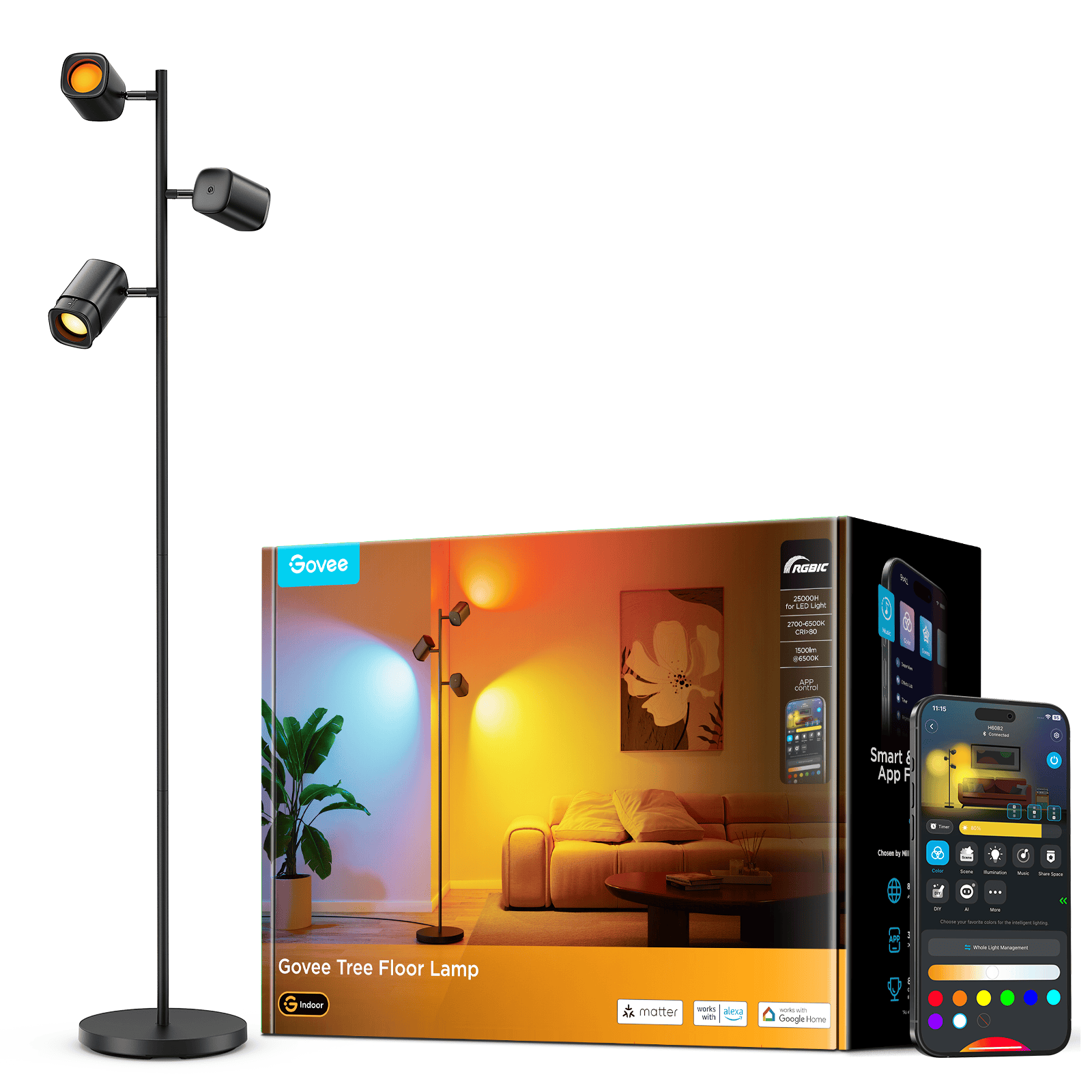GOVEE RGBWW TREE talna svetilka 6974316990253