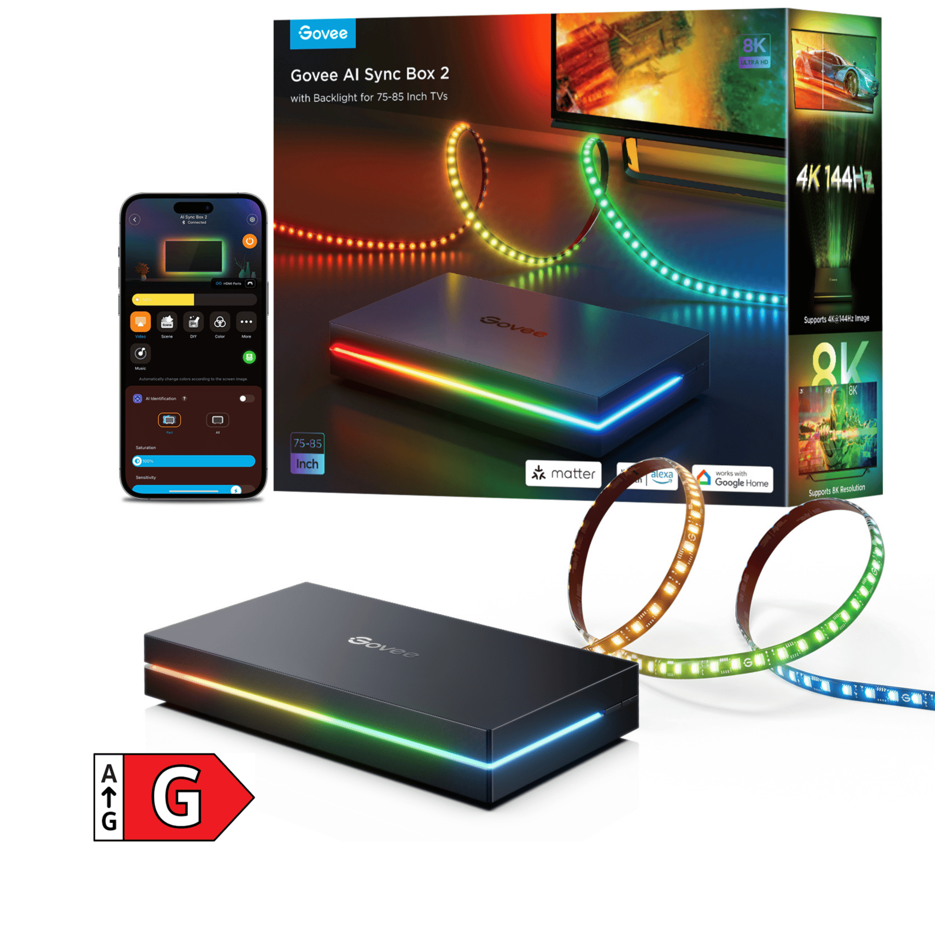 GOVEE Smart AI Sync Box Kit 2 65-75 6974316990260