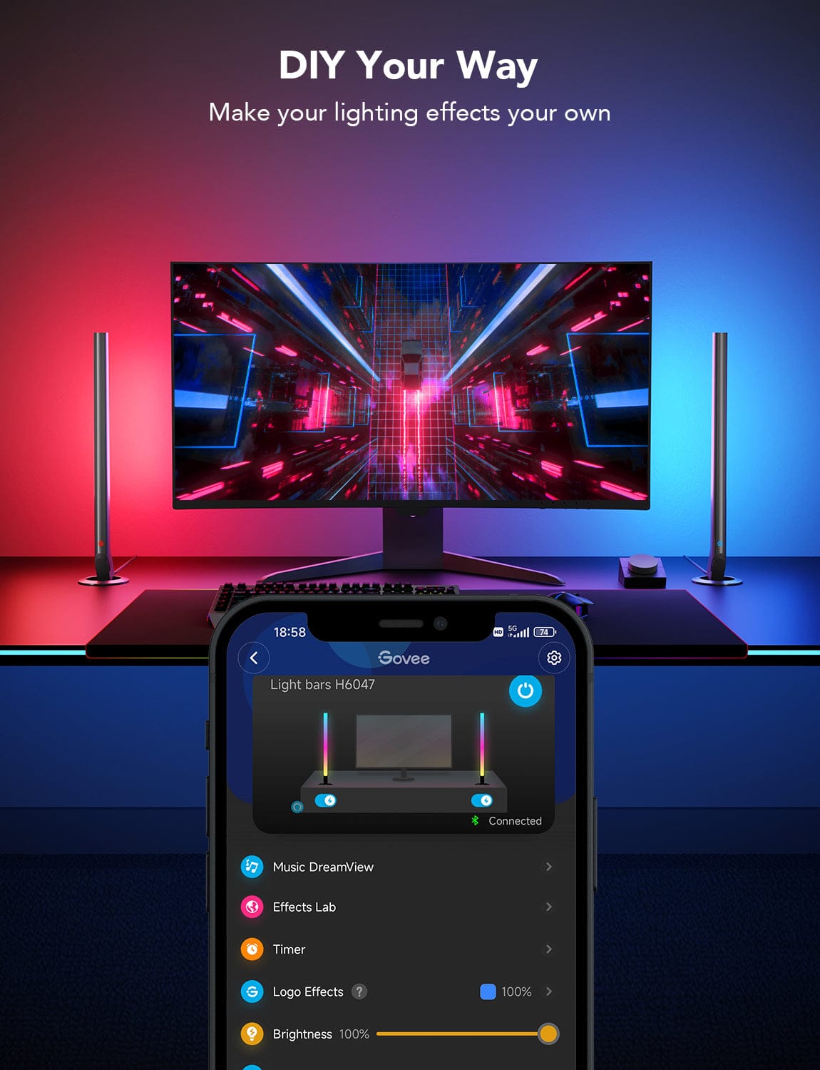 GOVEE SMART GAMING LIGHT BARS - POŠKODOVANA EMBALAŽA 3200000006089