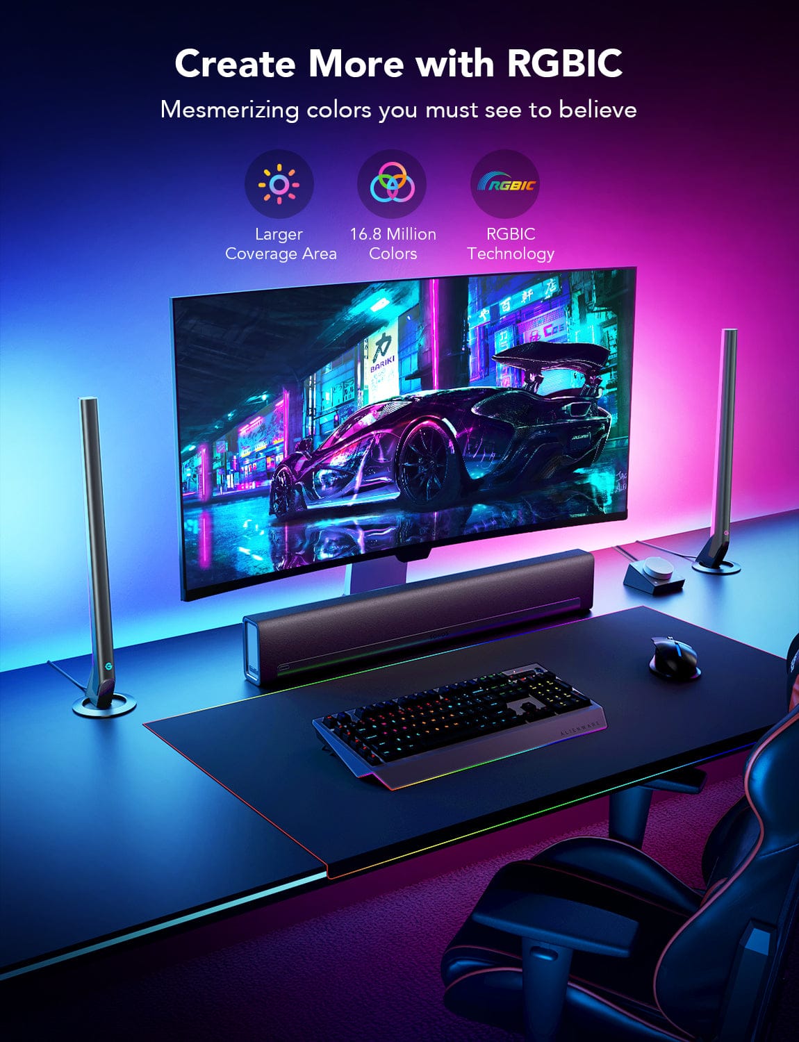 GOVEE SMART GAMING LIGHT BARS - POŠKODOVANA EMBALAŽA 3200000006089