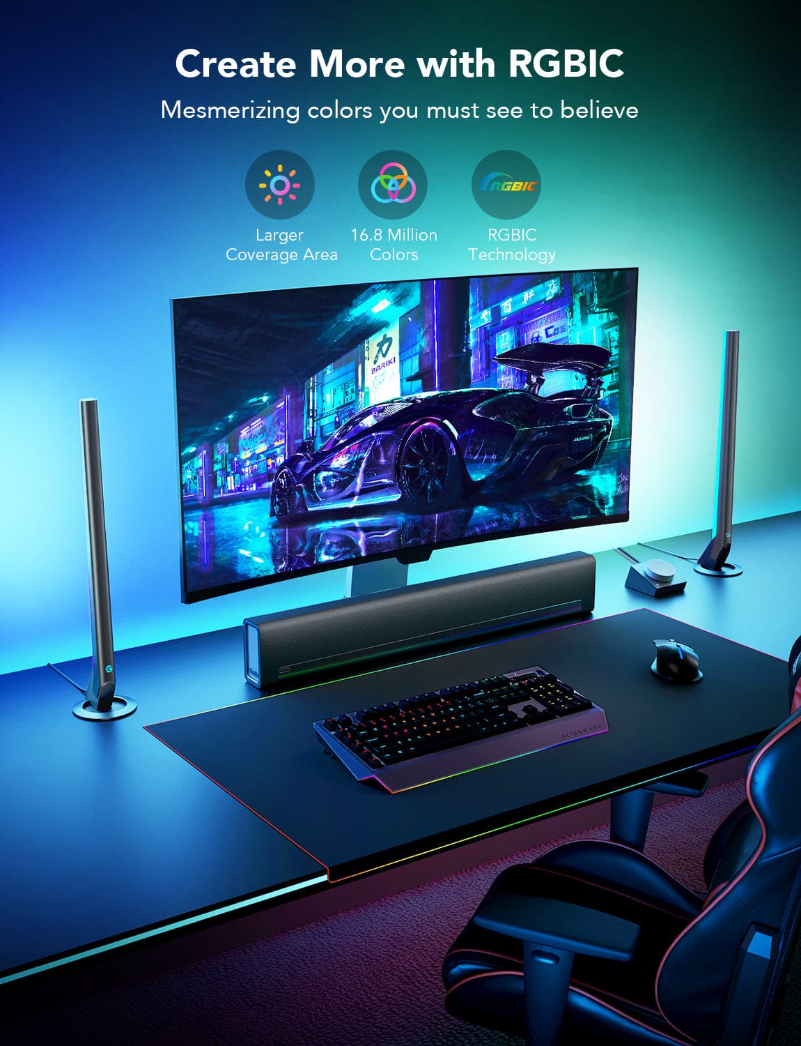 GOVEE SMART GAMING LIGHT BARS - POŠKODOVANA EMBALAŽA 3200000006089