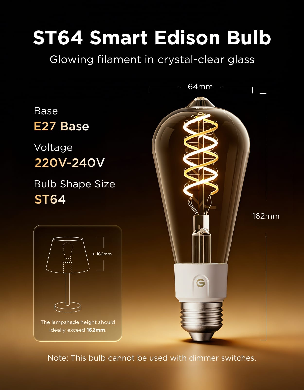 GOVEE ST19 SMART EDISON BULB E27 žarnica 6974316992448