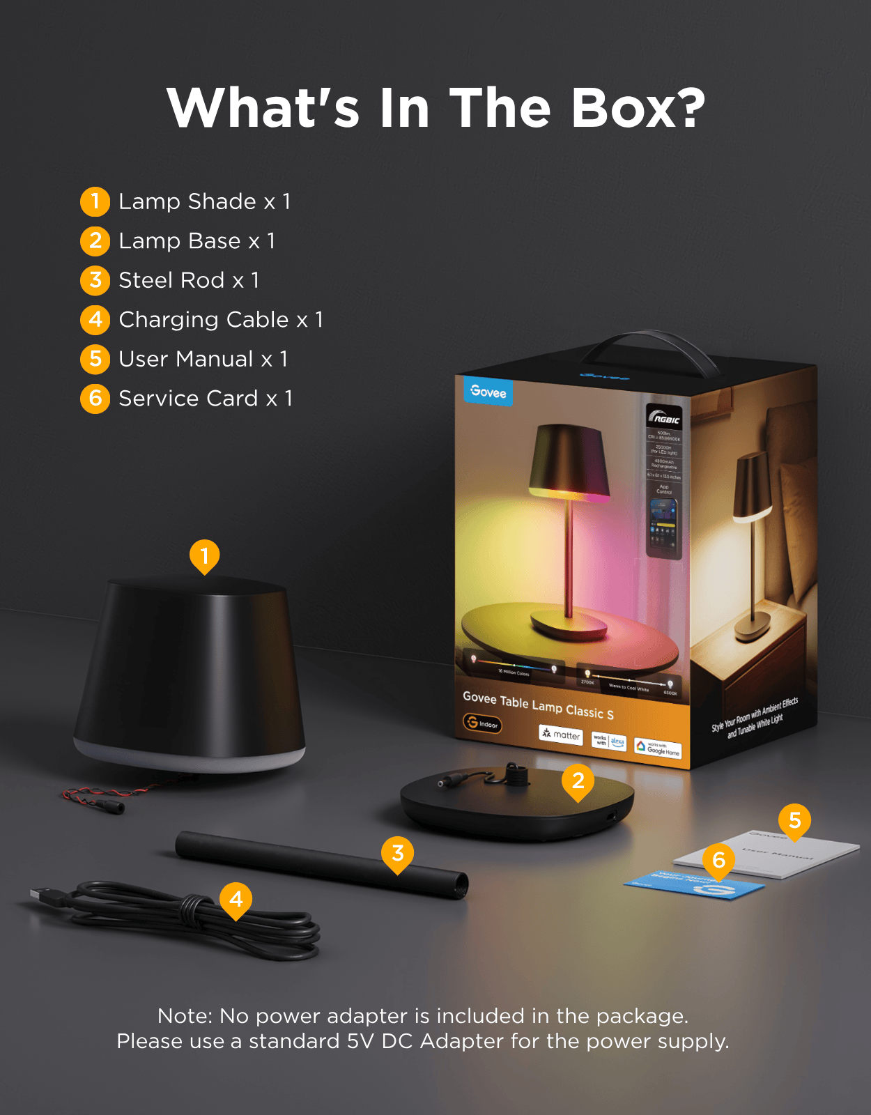 GOVEE TABLE LAMP WITH BATTERY 6974316991458